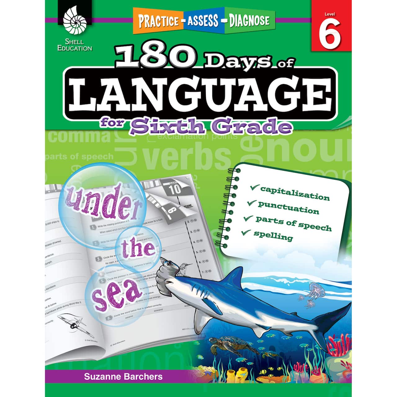 Shell Education 180 Days of Language, 6th Grade